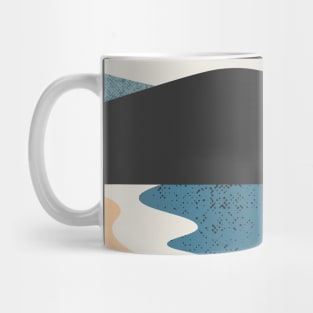Minimalistic Art Of Beach And Mountains Mug